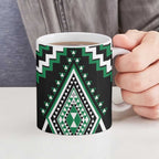 Green New Zealand Taniko Poutama Patikitiki Ceramic Mug - Aussie Hoodie