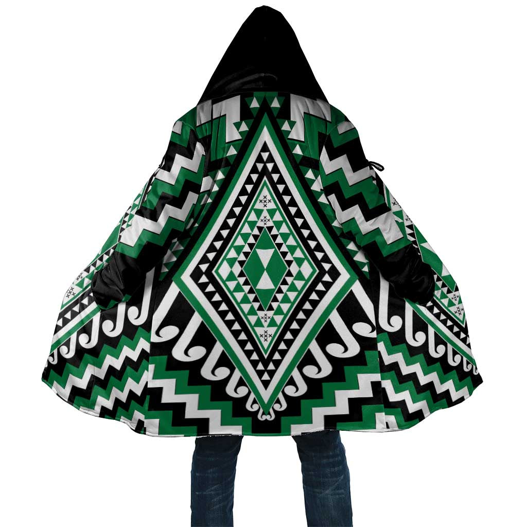 Green New Zealand Taniko Poutama Patikitiki Cloak - Aussie Hoodie
