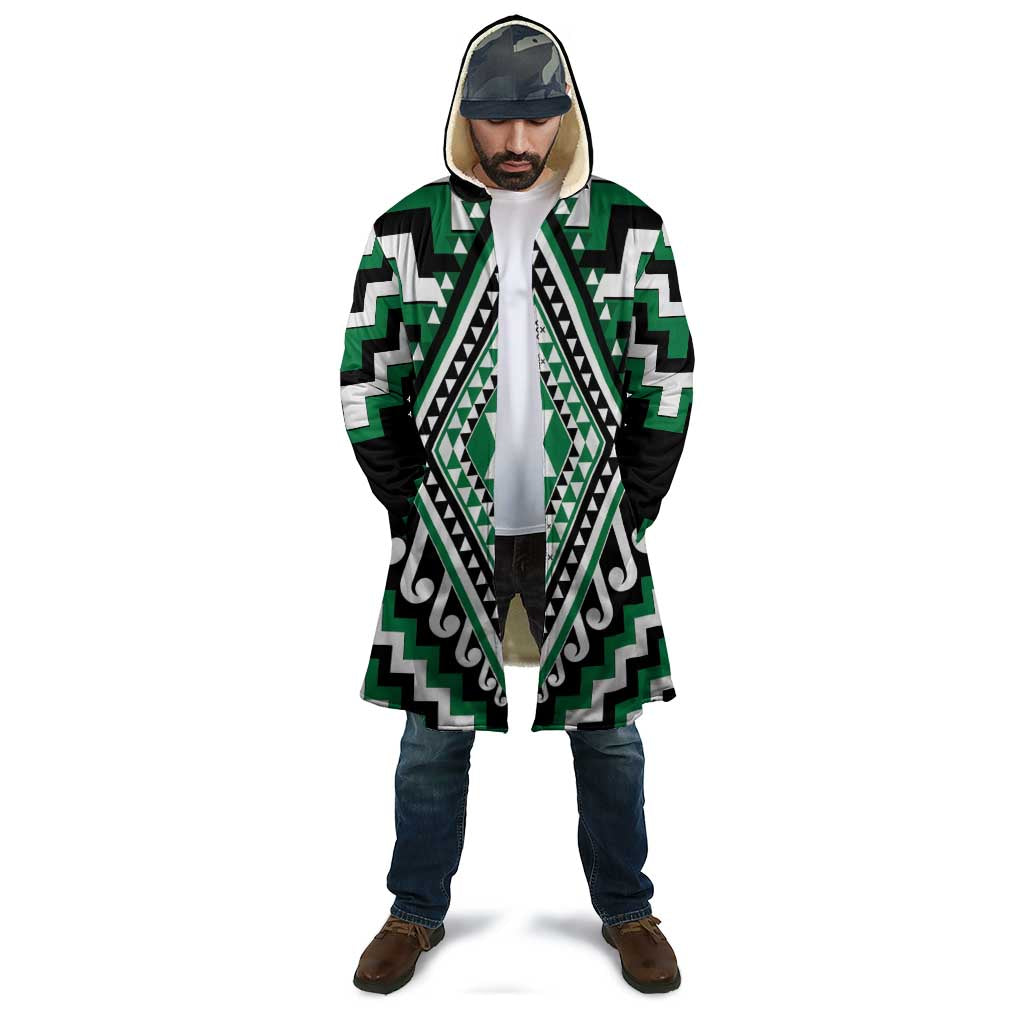 Green New Zealand Taniko Poutama Patikitiki Cloak - Aussie Hoodie