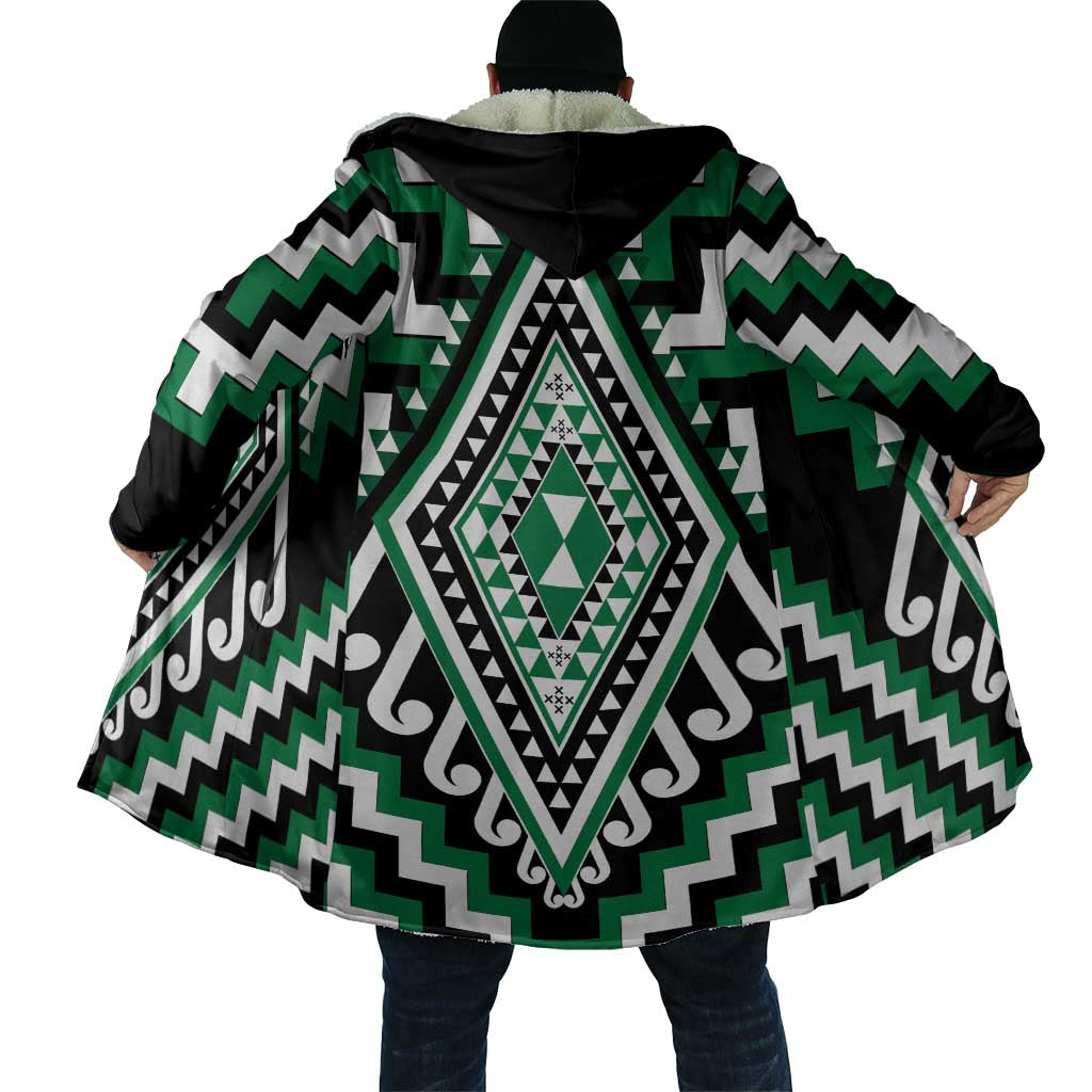 Green New Zealand Taniko Poutama Patikitiki Cloak - Aussie Hoodie