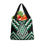 Green Aotearoa Taniko Poutama Patikitiki Grocery Bag
