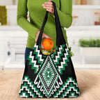 Green Aotearoa Taniko Poutama Patikitiki Grocery Bag