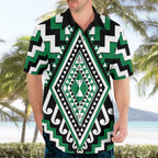 Green Aotearoa Taniko Poutama Patikitiki Hawaiian Shirt