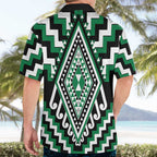 Green Aotearoa Taniko Poutama Patikitiki Hawaiian Shirt
