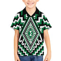 Green Aotearoa Taniko Poutama Patikitiki Kid Hawaiian Shirt