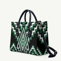 Green New Zealand Taniko Poutama Patikitiki Leather Bag - Aussie Hoodie