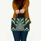 Green New Zealand Taniko Poutama Patikitiki Leather Bag - Aussie Hoodie
