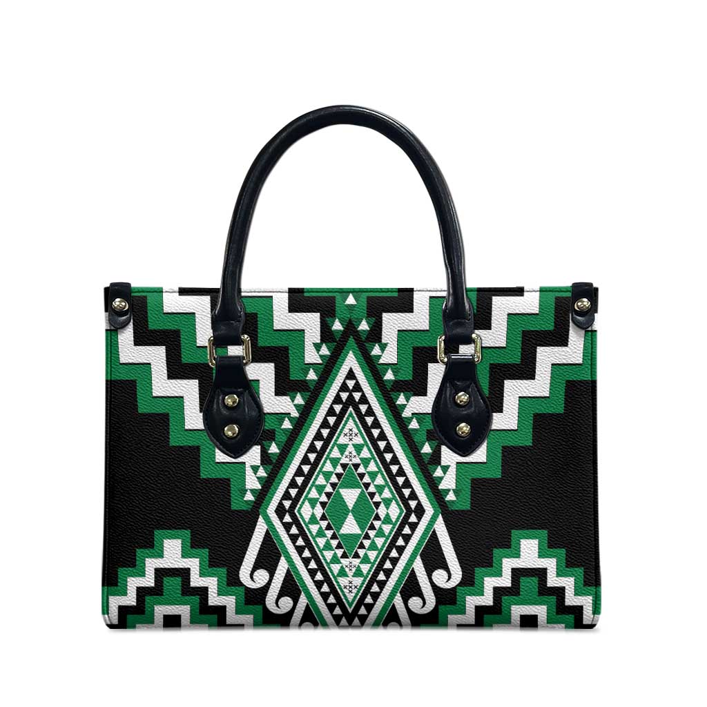 Green New Zealand Taniko Poutama Patikitiki Leather Bag - Aussie Hoodie