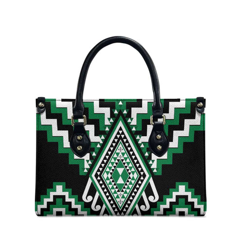 Green New Zealand Taniko Poutama Patikitiki Leather Bag - Aussie Hoodie