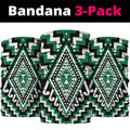 Green New Zealand Taniko Poutama Patikitiki Neck Gaiter - Aussie Hoodie