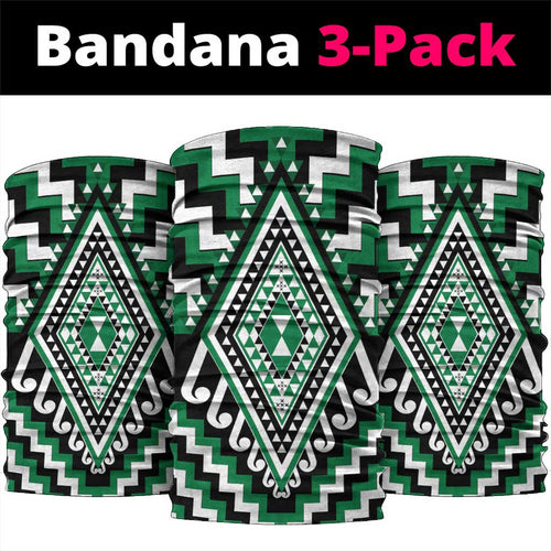 Green New Zealand Taniko Poutama Patikitiki Neck Gaiter - Aussie Hoodie