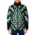 Green New Zealand Taniko Poutama Patikitiki Padded Jacket - Aussie Hoodie