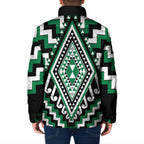 Green New Zealand Taniko Poutama Patikitiki Padded Jacket - Aussie Hoodie