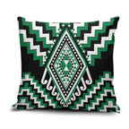 Green New Zealand Taniko Poutama Patikitiki Pillow Cover - Aussie Hoodie