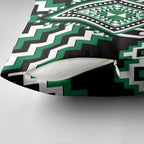 Green New Zealand Taniko Poutama Patikitiki Pillow Cover - Aussie Hoodie
