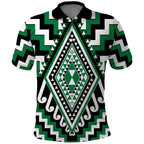 Green Aotearoa Taniko Poutama Patikitiki Polo Shirt