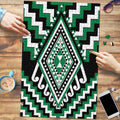 Green New Zealand Taniko Poutama Patikitiki Puzzle - Aussie Hoodie