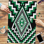 Green New Zealand Taniko Poutama Patikitiki Puzzle - Aussie Hoodie