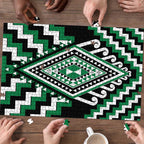 Green New Zealand Taniko Poutama Patikitiki Puzzle - Aussie Hoodie