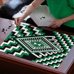Green New Zealand Taniko Poutama Patikitiki Puzzle - Aussie Hoodie