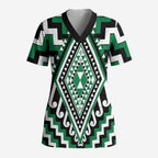 Green Aotearoa Taniko Poutama Patikitiki Scrub Top - Aussie Hoodie