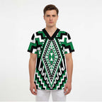 Green Aotearoa Taniko Poutama Patikitiki Scrub Top - Aussie Hoodie