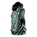 Green New Zealand Taniko Poutama Patikitiki Sleeveless Hoodie - Aussie Hoodie