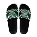 Green New Zealand Taniko Poutama Patikitiki Slide Sandals - Aussie Hoodie