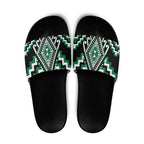 Green New Zealand Taniko Poutama Patikitiki Slide Sandals - Aussie Hoodie