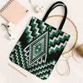 Green New Zealand Taniko Poutama Patikitiki Tote Bag - Aussie Hoodie