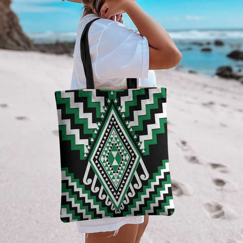 Green New Zealand Taniko Poutama Patikitiki Tote Bag - Aussie Hoodie