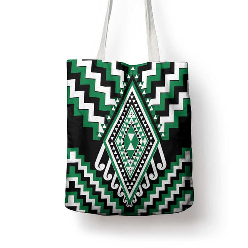 Green New Zealand Taniko Poutama Patikitiki Tote Bag - Aussie Hoodie