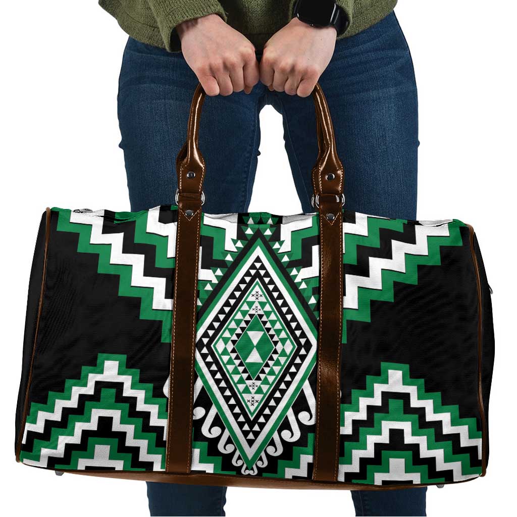 Green New Zealand Taniko Poutama Patikitiki Travel Bag - Aussie Hoodie