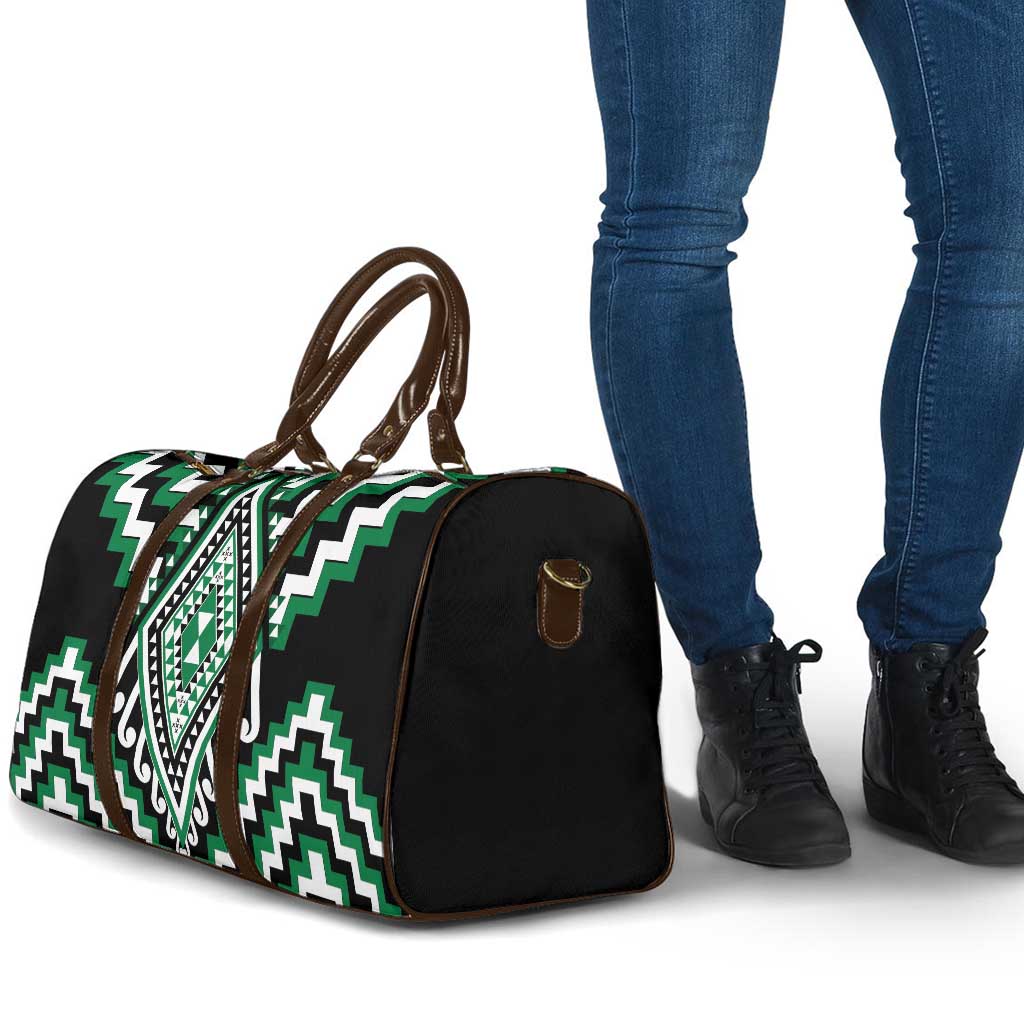 Green New Zealand Taniko Poutama Patikitiki Travel Bag - Aussie Hoodie