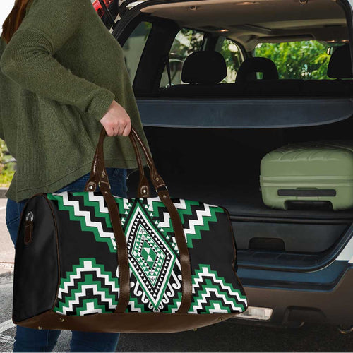 Green New Zealand Taniko Poutama Patikitiki Travel Bag - Aussie Hoodie