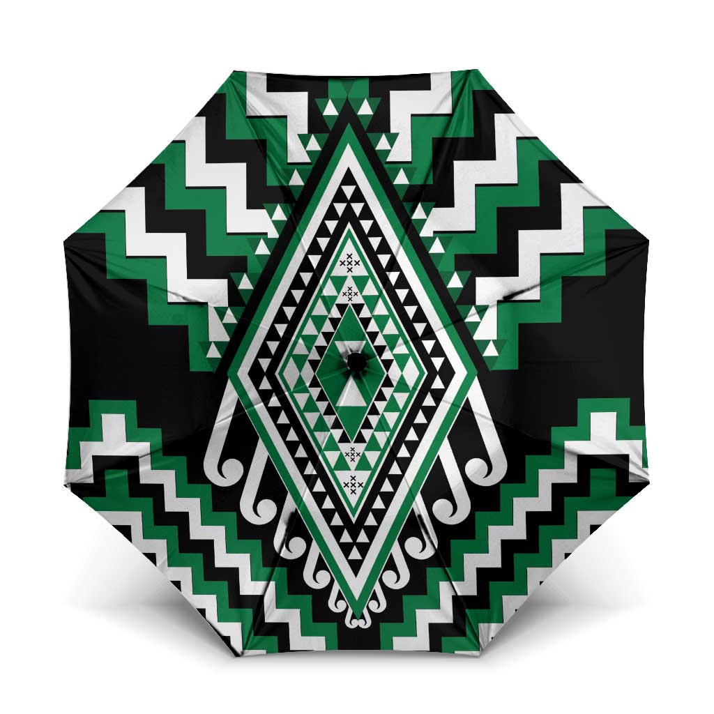 Green New Zealand Taniko Poutama Patikitiki Umbrella - Aussie Hoodie