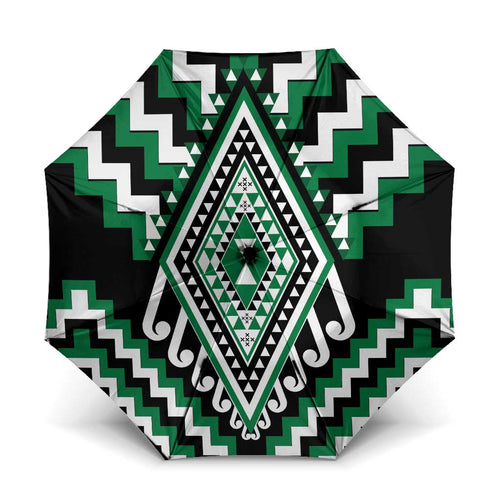 Green New Zealand Taniko Poutama Patikitiki Umbrella - Aussie Hoodie