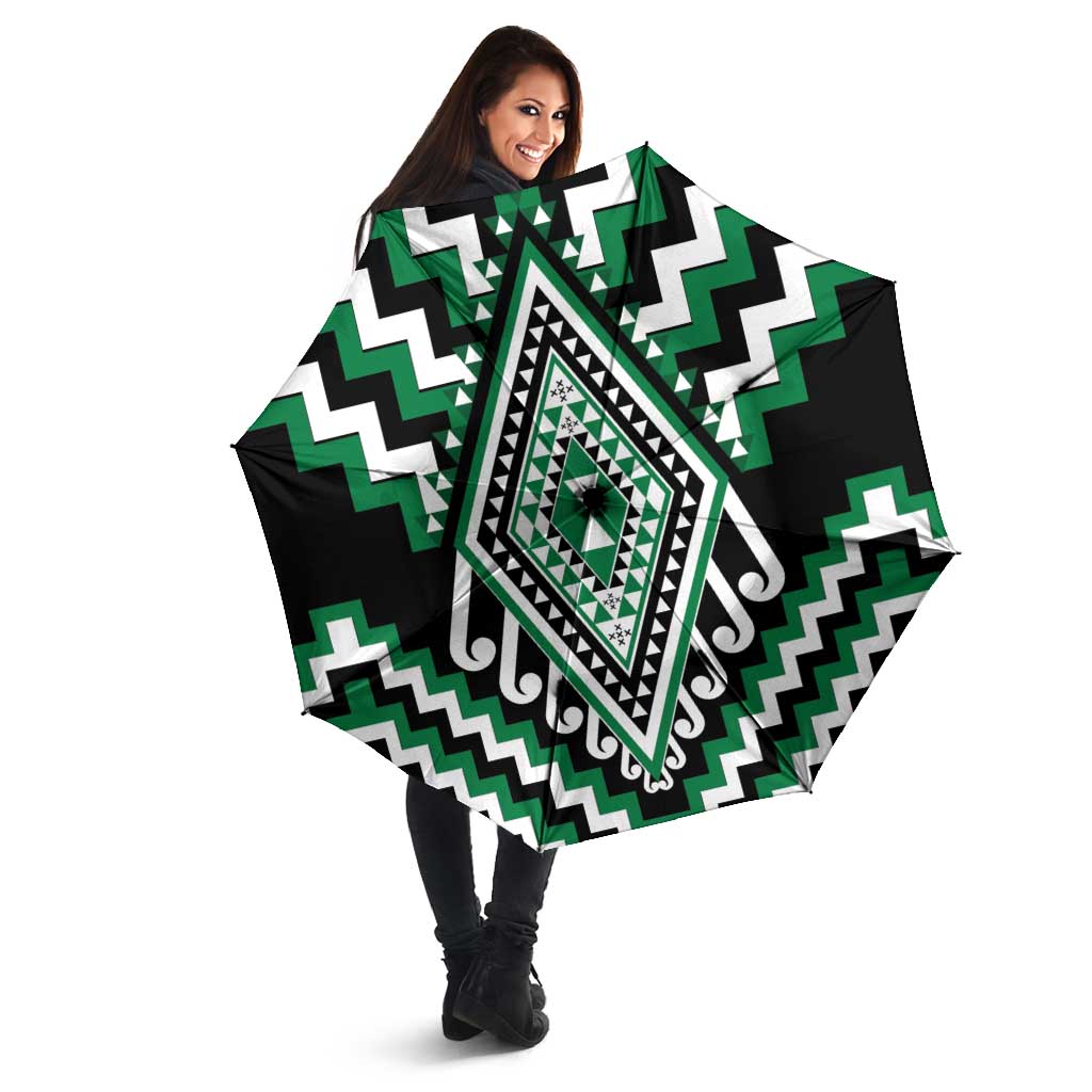 Green New Zealand Taniko Poutama Patikitiki Umbrella - Aussie Hoodie