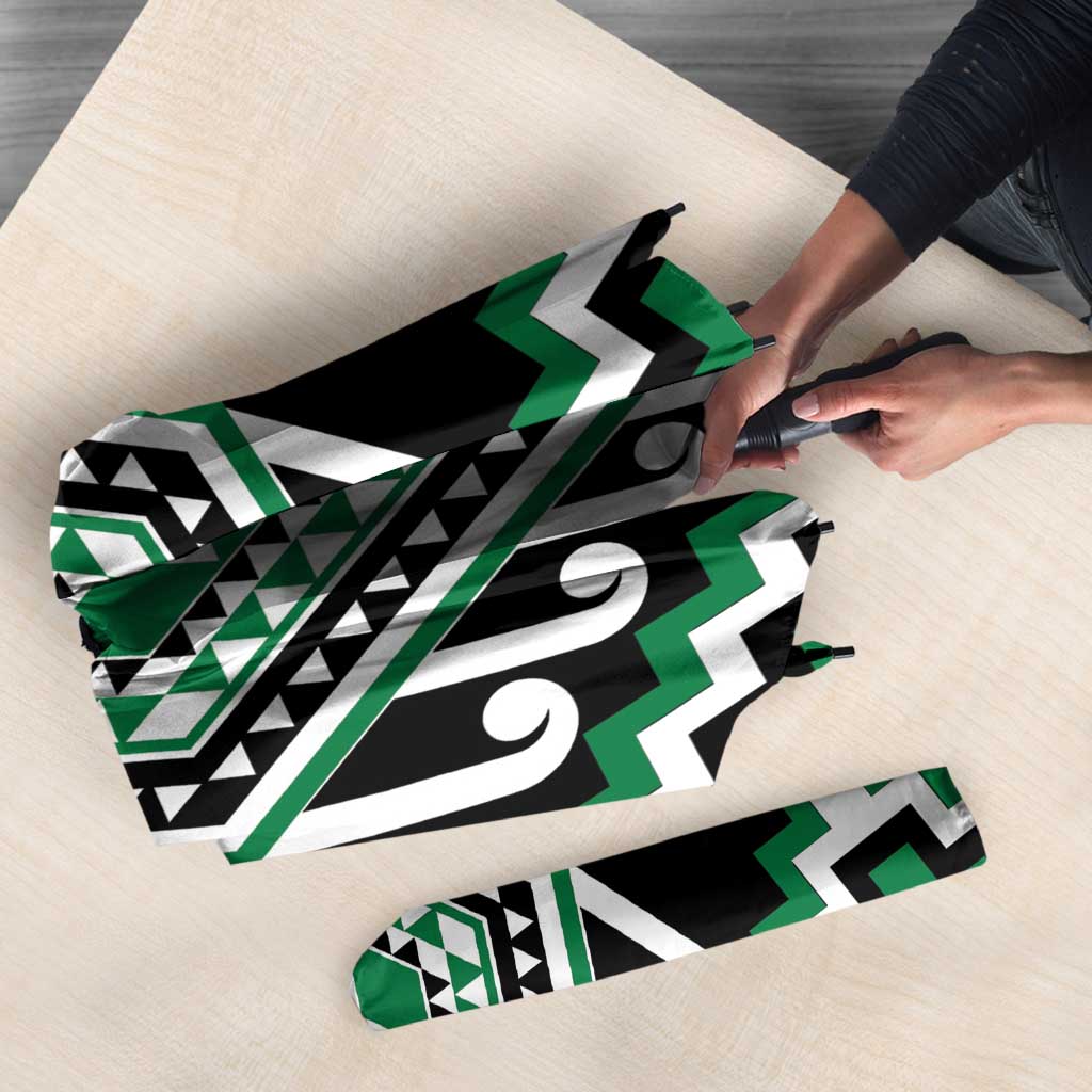 Green New Zealand Taniko Poutama Patikitiki Umbrella - Aussie Hoodie