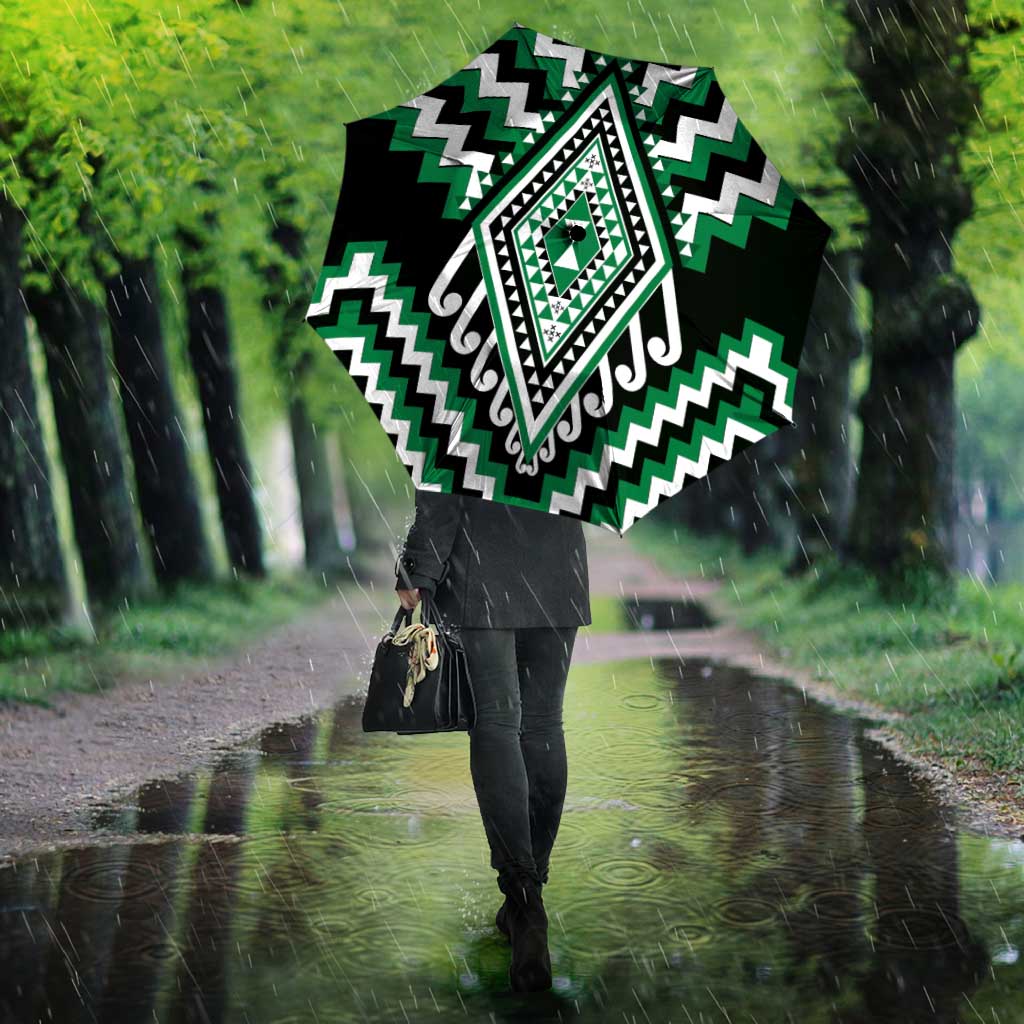 Green New Zealand Taniko Poutama Patikitiki Umbrella - Aussie Hoodie