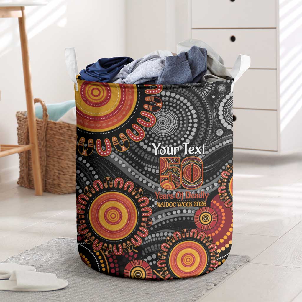 NAIDOC Week 50 Years Deadly Personalised Laundry Basket Aboriginal Art