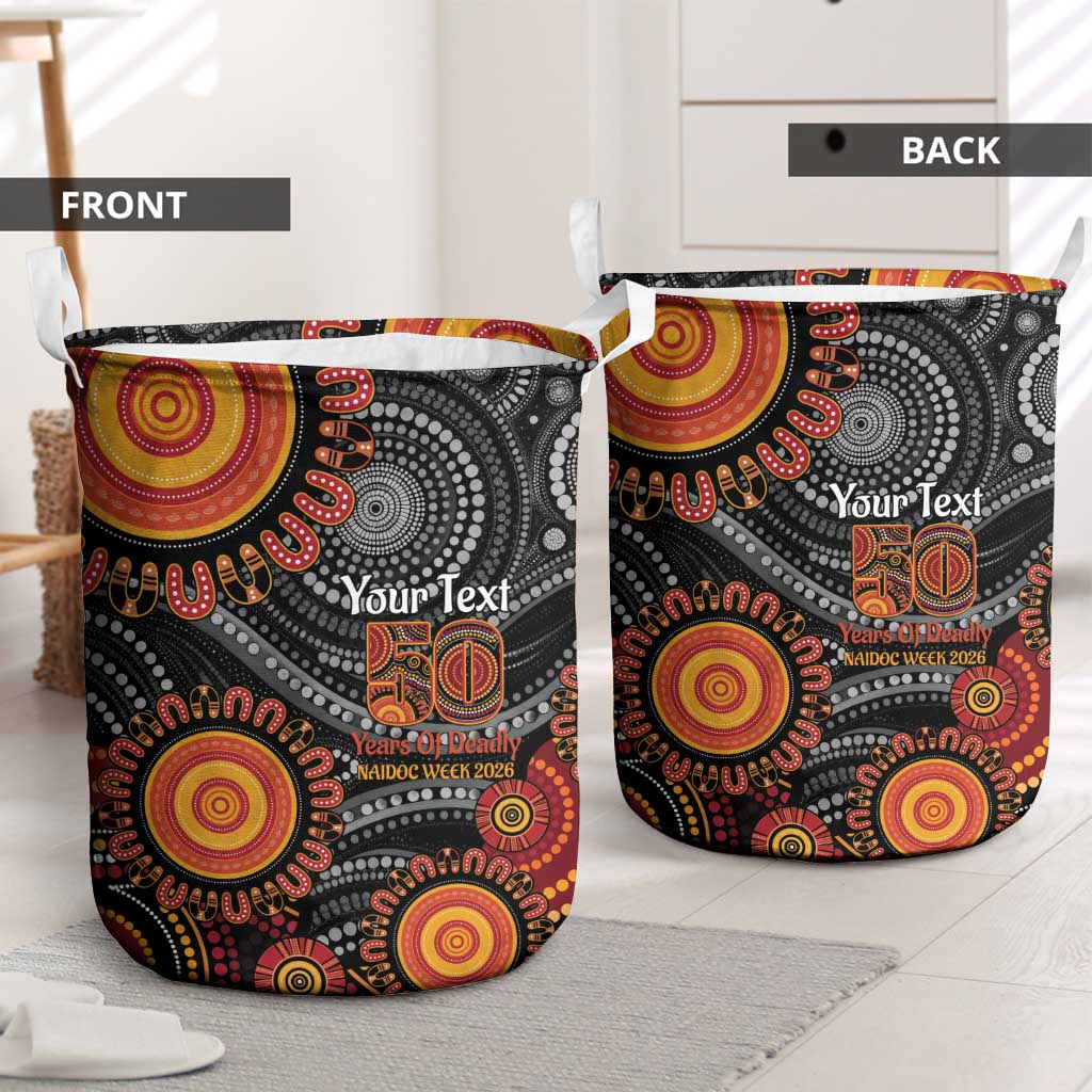 NAIDOC Week 50 Years Deadly Personalised Laundry Basket Aboriginal Art