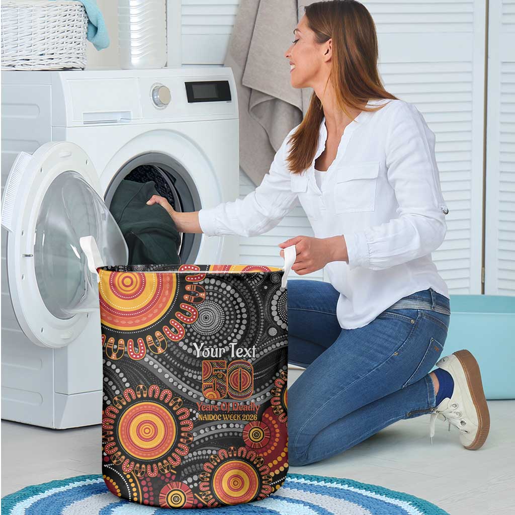 NAIDOC Week 50 Years Deadly Personalised Laundry Basket Aboriginal Art