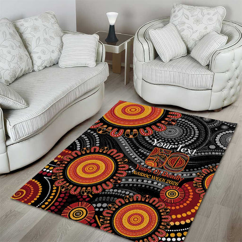 NAIDOC Week 50 Years Deadly Personalised Area Rug Aboriginal Art
