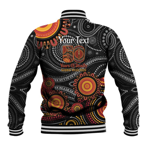 NAIDOC Week 50 Years Deadly Personalised Baseball Jacket Aboriginal Art