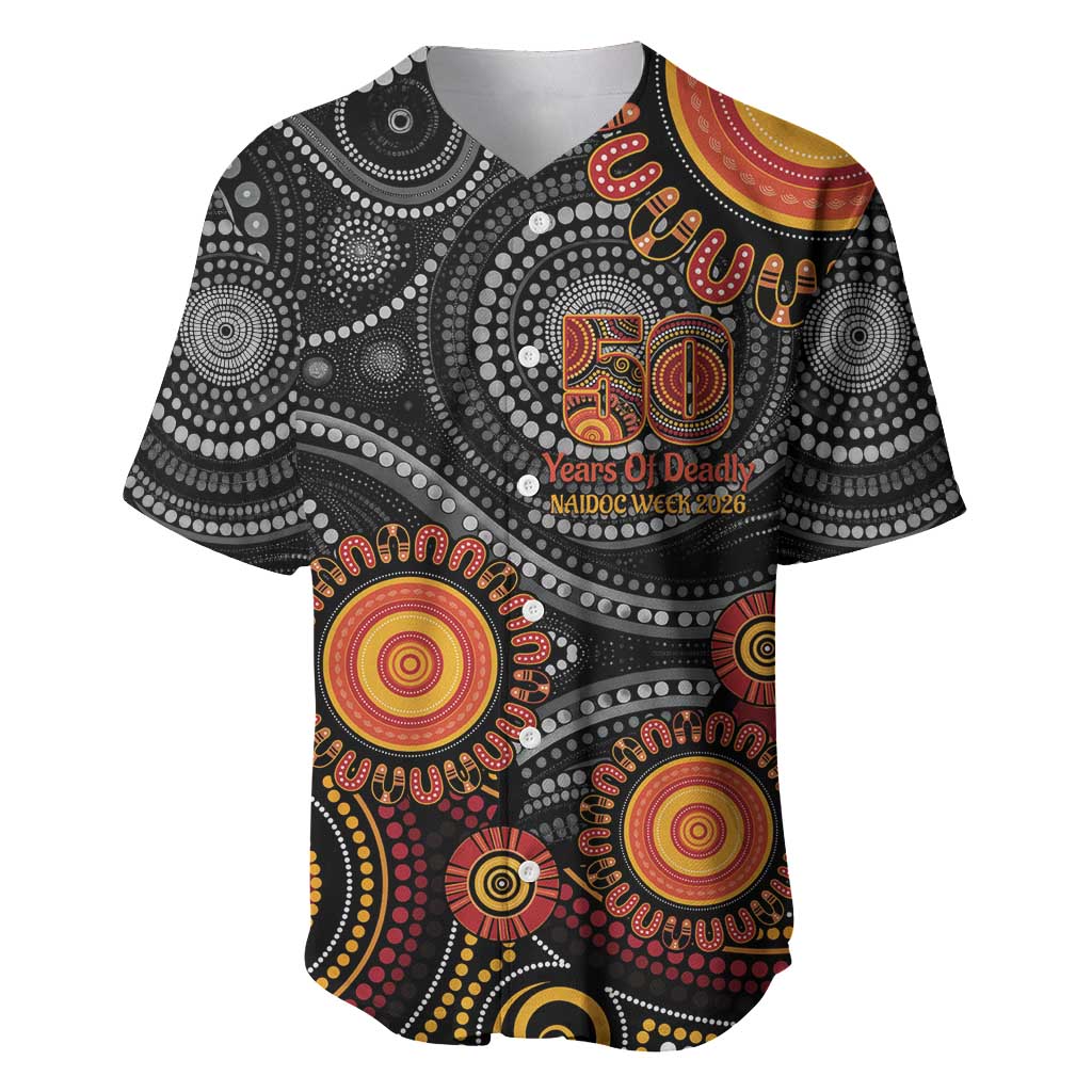 NAIDOC Week 50 Years Deadly Personalised Baseball Jersey Aboriginal Art