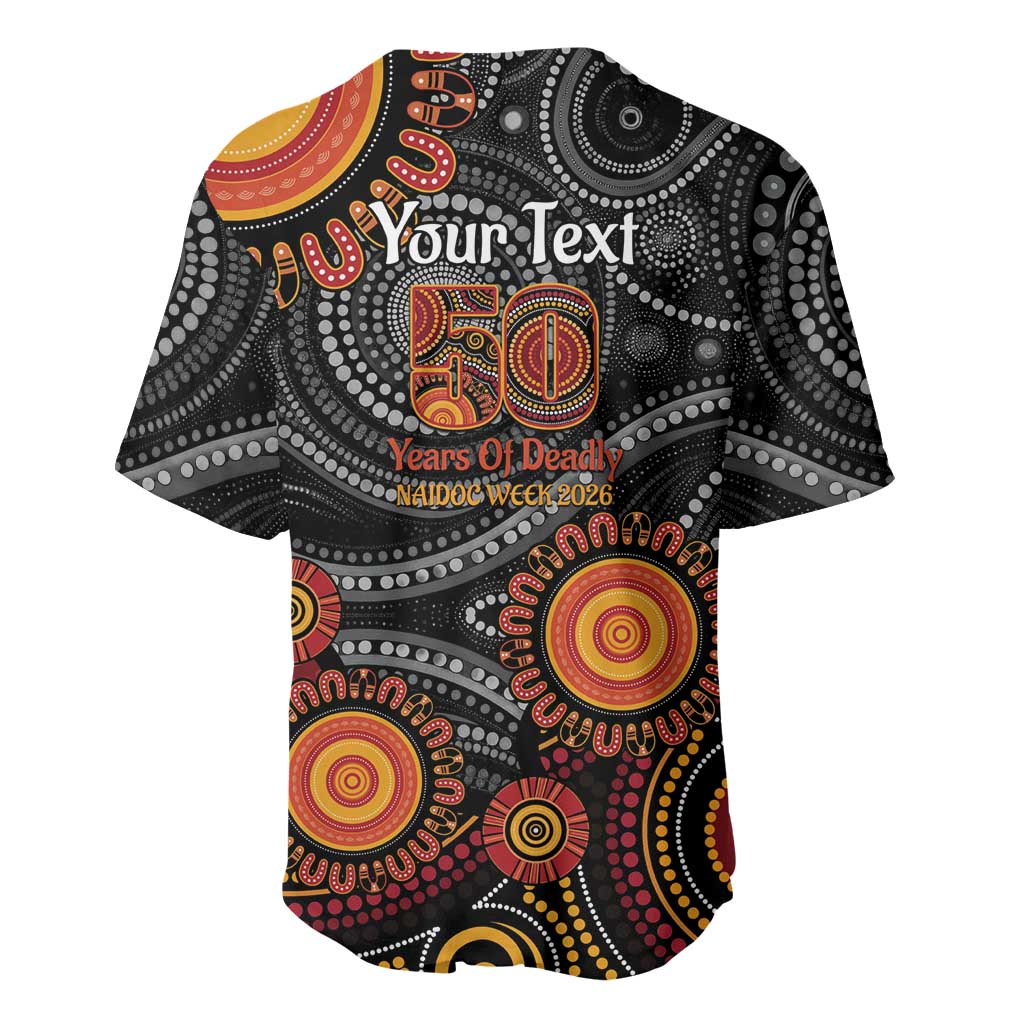 NAIDOC Week 50 Years Deadly Personalised Baseball Jersey Aboriginal Art