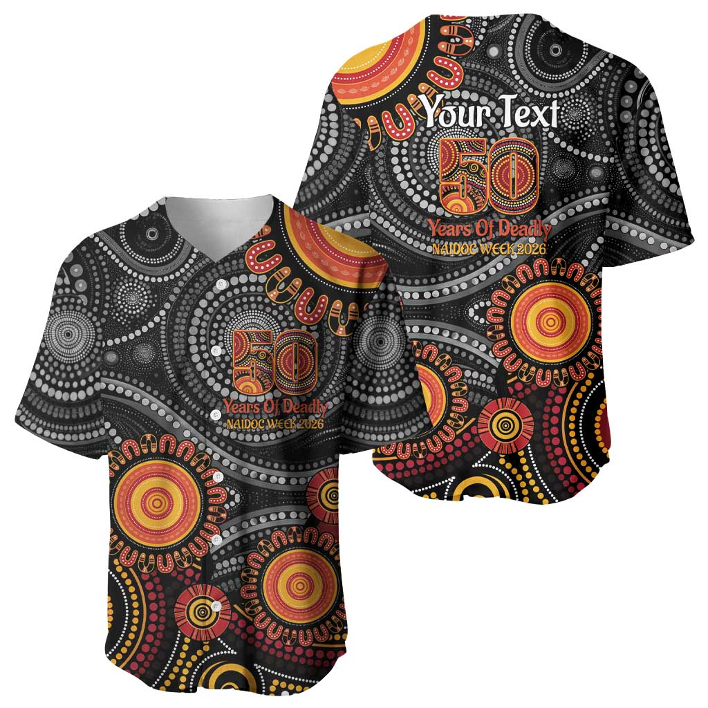 NAIDOC Week 50 Years Deadly Personalised Baseball Jersey Aboriginal Art