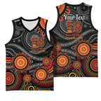 NAIDOC Week 50 Years Deadly Personalised Basketball Jersey Aboriginal Art