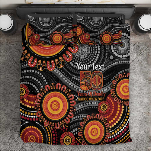 NAIDOC Week 50 Years Deadly Personalised Bedding Set Aboriginal Art